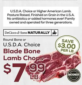 DeCicco & Sons Blade Bone Lamb Chops offer