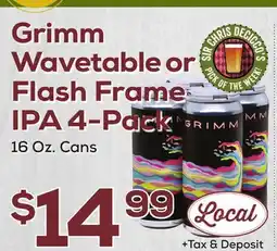 DeCicco & Sons Grimm Wavetable or Flash Frame IPA 4-Pack offer
