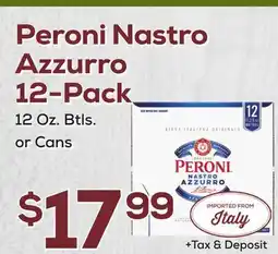 DeCicco & Sons Peroni Nastro Azzurro 12-Pack offer
