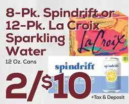 DeCicco & Sons 8-Pk. Spindrift or 12-Pk. La Croix Sparkling Water offer