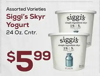 DeCicco & Sons Siggi's Skyr Yogurt offer