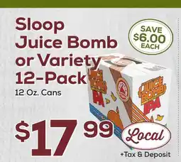 DeCicco & Sons Sloop Juice Bomb or Variety 12-Pack offer