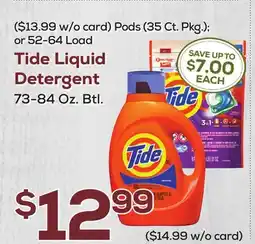 DeCicco & Sons Tide Liquid Detergent 73-84 Oz. Btl offer