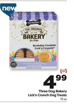 Weis Markets Three Dog Bakery Lick'n Crunch Dog Treats offer
