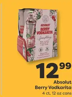 Weis Markets Absolut Berry Vodkarita offer