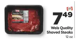 Weis Markets Weis Quality Shaved Steaks offer