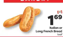 Weis Markets Italian or Long French Bread offer