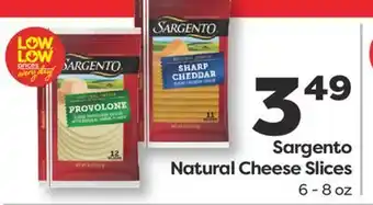Weis Markets Sargento Natural Cheese Slices offer