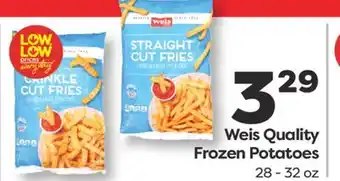 Weis Markets Weis Quality Frozen Potatoes offer