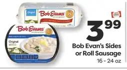 Weis Markets Bob Evan's Sides or Roll Sausage offer