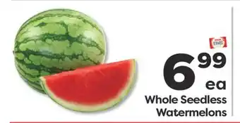 Weis Markets Whole Seedless Watermelons offer