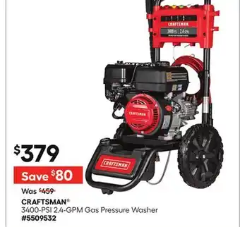 Lowe's 3400-PSI 2.4-GPM Gas Pressure Washer offer