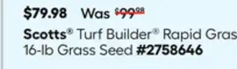 Lowe's Turf Builder Rapid Grass 16-lb Grass Seed offer