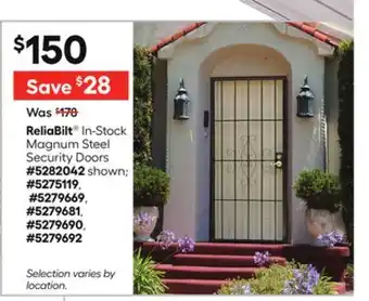 Lowe's In-Stock Magnum Steel Security Doors offer