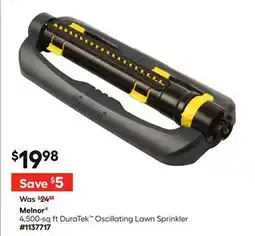 Lowe's 4,500-sq ft DuraTek Oscillating Lawn Sprinkler offer