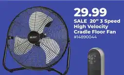Runnings 20 3 Speed High Velocity Cradle Floor Fan offer