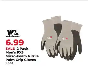 Runnings 2 Pack Men's FX3 Micro-Foam Nitrile Palm Grip Gloves offer