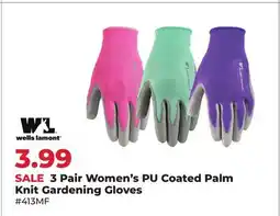 Runnings Women's PU Coated Palm Knit Gardening Gloves offer