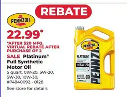 Runnings Platinum Full Synthetic Motor Oil offer