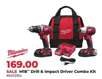 Runnings M18 Drill & Impact Driver Combo Kit offer