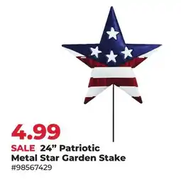 Runnings 24 Patriotic Metal Star Garden Stake offer