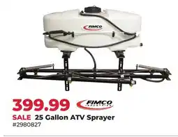 Runnings 25 Gallon ATV Sprayer offer