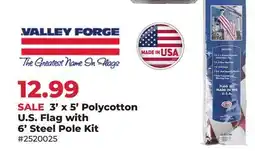 Runnings 3' x 5' Polycotton U.S Flag with 6' Steel Pole Kit offer