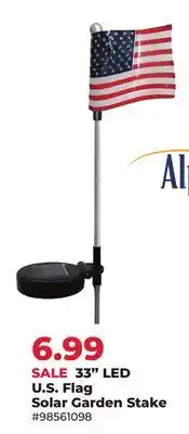 Runnings 33 LED U.S Flag Solar Garden Stake offer