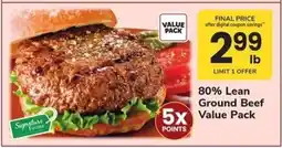 Safeway Signature Farms 80% Lean Ground Beef Value Pack offer