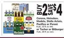 Safeway Corona, Heineken, Modelo, Stella Artois, Pacifico or Peroni offer