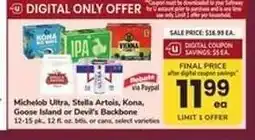 Safeway Michelob Ultra, Stella Artois, Kona, Goose Island or Devil's Backbone offer