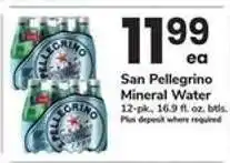 Safeway San Pellegrino Mineral Water offer