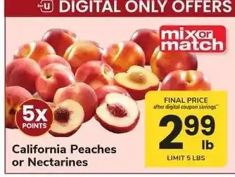 Safeway California Peaches or Nectarines offer