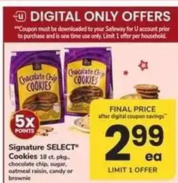 Safeway Signature Select Cookies offer