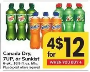 Safeway Canada Dry, 7UP or Sunkist offer