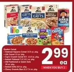 Safeway Quaker Cereal offer