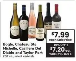 Safeway Bogle, Chateau Ste Michelle, Casillero Del Diablo and Taylor Port offer
