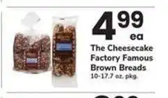 Safeway The Cheesecake Factory Famous Brown Breads offer