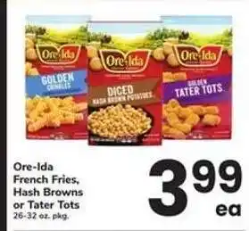 Safeway Ore-Ida French Fries, Hash Browns or Tater Tots offer