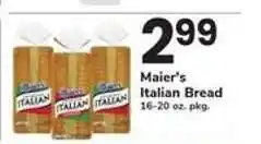Safeway Maier's Italian Bread offer