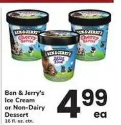Safeway Ben & Jerry's Ice Cream or Non-Dairy Dessert offer