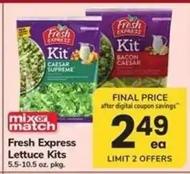 Safeway Fresh Express Lettuce Kits offer
