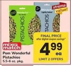 Safeway Pom Wonderful Pistachios offer