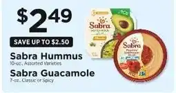 ShopRite Sabra Hummus & Sabra Guacamole offer