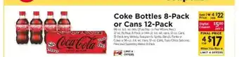 ShopRite Coke Bottles 8-Pack or Cans 12-Pack offer