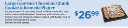 ShopRite Large Gourmet Chocolate Chunk Cookie & Brownie Platter offer