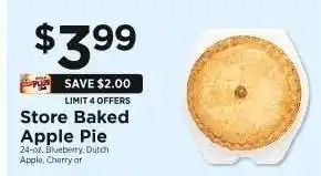 ShopRite Store Baked Apple Pie offer