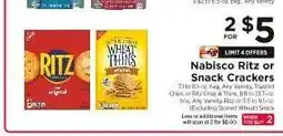 ShopRite Nabisco Ritz or Snack Crackers offer