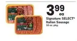 Safeway Signature SELECT Italian Sausage offer