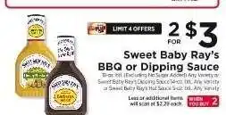 ShopRite Sweet Baby Ray’s BBQ or Dipping Sauce offer